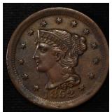 1852 LARGE CENT AU/BU