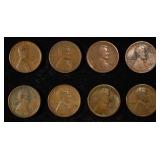 8 NICE EARLY SEMIKEY WHEAT CENTS