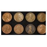 8 NICE EARLY SEMIKEY WHEAT CENTS