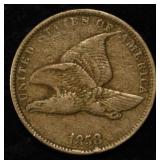 1858 FLYING EAGLE CENT XF