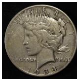 1934-S PEACE DOLLAR VG