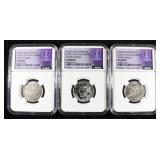 (3) COCA COLA INDIO CA COPPER NICKEL TOKENS NGC