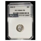 1916-D MERCURY DIME PCI MS CH BU FB