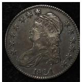 1824 CAPPED BUST HALF DOLLAR XF