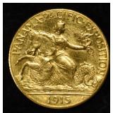 1915-S $2.50 PANAMA-PACIFIC EXPO GOLD CH TO GEM BU