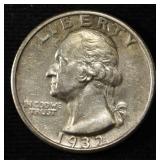 1932-S WASHINGTON QUARTER AU