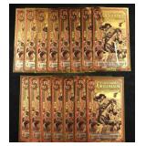 (15) $1/2 GOLDBACKS 1/2000TH TROY OZ 24K GOLD