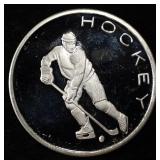 HOCKEY 1 OZ .999 SILVER ROUND