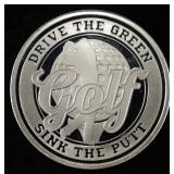 GOLF 1 OZ .999 SILVER ROUND