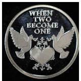 WEDDING 1 OZ .999 SILVER ROUND
