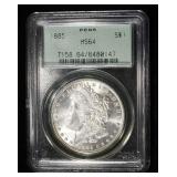 1885 MORGAN DOLLAR PCGS MS-64 OLD GREEN HOLDER