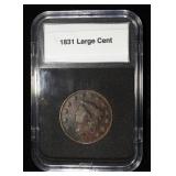 1831 CORONET HEAD LARGE CENT