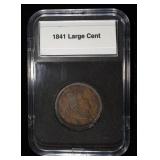 1841 BRAIDED HAIR LARGE CENT
