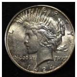 1924-S PEACE DOLLAR AU