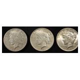 1923-P,D,&S PEACE DOLLARS