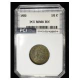 1835 CLASSIC HEAD HALF CENT PCI SUPERB GEM BU BN