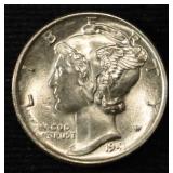 1941 MERCURY DIME GEM BU FULL BANDS