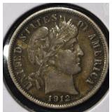 1912-D BARBER DIME AU