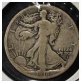 1916-D WALKING LIBERTY HALF DOLLAR VG