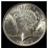 1922 PEACE DOLLAR BU