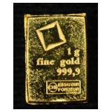 1 GRAM .9999 GOLD BAR
