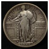1917-D T-1 STANDING LIBERTY QUARTER VF