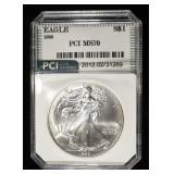 1998 AMERICAN SILVER EAGLE PCI PERFECT GEM BU