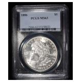 1886 MORGAN DOLLAR PCGS MS-63