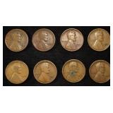 8 NICE EARLY SEMIKEY WHEAT CENTS