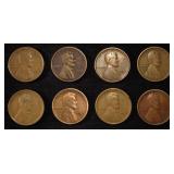 8 NICE EARLY SEMIKEY WHEAT CENTS
