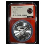 2016 1 OZ SILVER CANADA SUPERMAN NGC MS-69