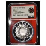 2025-P 1 OZ .999 SILVER NGC PF70 ULTRA CAMEO