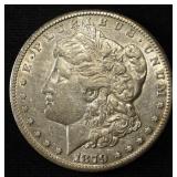 1879-CC CAPPED CC MORGAN DOLLAR XF/AU