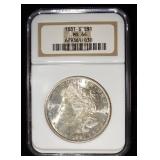 1881-S MORGAN DOLLAR NGC MS-64