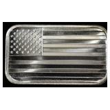 FLAG 1 OZ .999 SILVER BAR