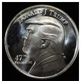 DONALD J TRUMP 1 OZ .999 SILVER ROUND