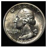 1932-S WASHINGTON QUARTER NICE ORIG BU