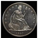 1840 LIBERTY SEATED HALF DOLLAR BU