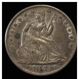 1855-O LIBERTY HALF DOLLAR ARROWS PRETTY ORIG UNC