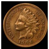 1906 INDIAN HEAD CENT AU/BU RD