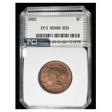 1852 BRAIDED HAIR LARGE CENT PCI SUPERB GEM BU RB
