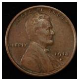 1914-D WHEAT CENT XF/AU