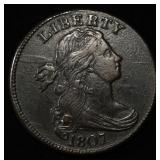1807 LARGE CENT COMET VAR CH AU VERY SCARCE