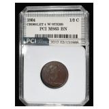 1804 DRAPED BUST HALF CENT PCI GEM BU BN