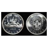 (2) 80% SILVER CANADIAN DOLLARS
