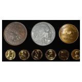 (9) MISC TOKENS AND MEDALS