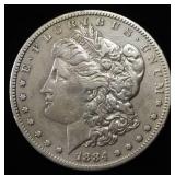 1884-S MORGAN DOLLAR AU