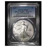2021 AMERICAN SILVER EAGLE PCGS MS69 TYPE-2