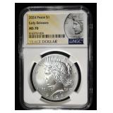 2024 PEACE DOLLAR NGC MS70 EARLY RELEASES