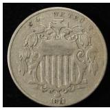 1872 SHIELD NICKEL VF